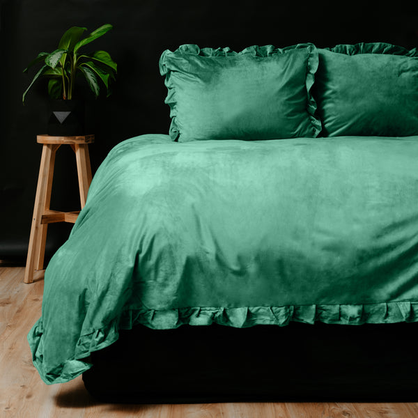 Velvet Ruffles Groen