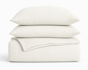 Dekbed Zonder Overtrek - Lazy Dekbed Mousseline Beige Met Kussenslopen (100% Katoen)