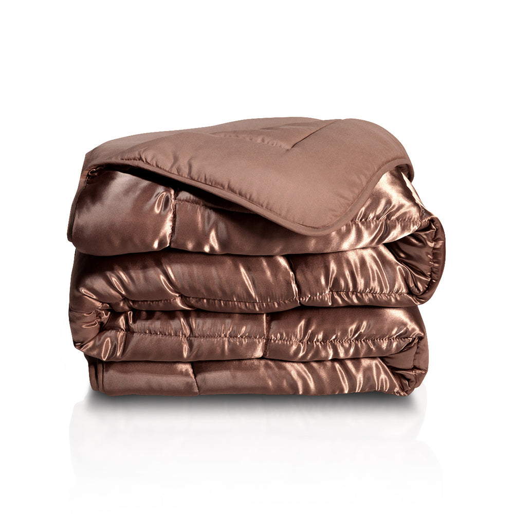Dekbed Zonder Overtrek - Lileo EasyBed™ Satijn – Bruin