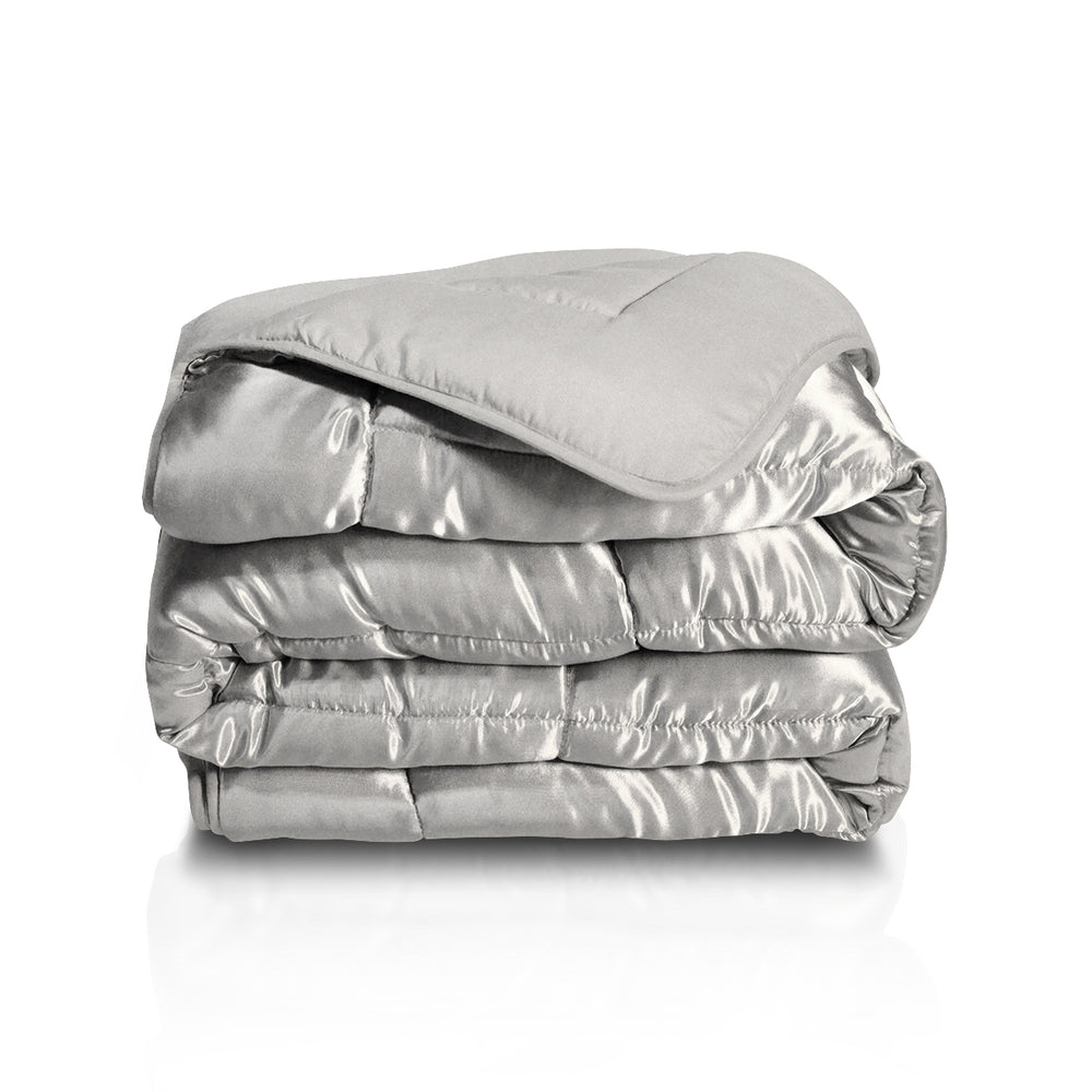Dekbed Zonder Overtrek - Lileo EasyBed™ Satijn – Zilvergrijs