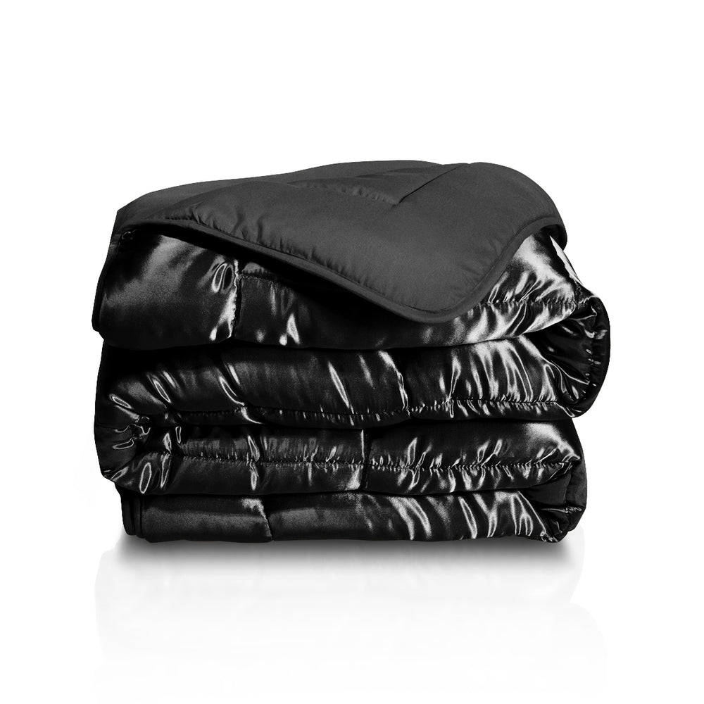 Dekbed Zonder Overtrek - Lileo EasyBed™ Satijn – Zwart