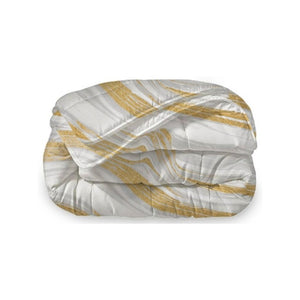 Dekbed Zonder Overtrek - Lileo Marble White Gold Kant - Extra dik