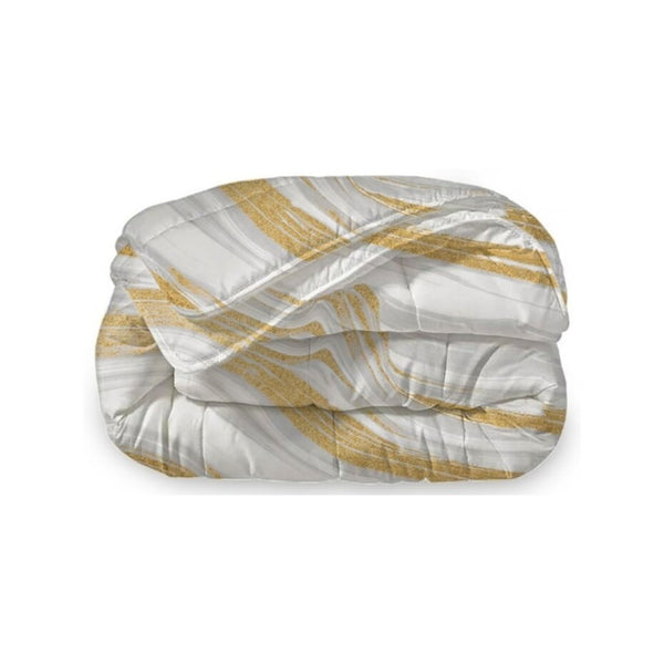 Dekbed Zonder Overtrek - Lileo Marble White Gold Kant - Extra dik