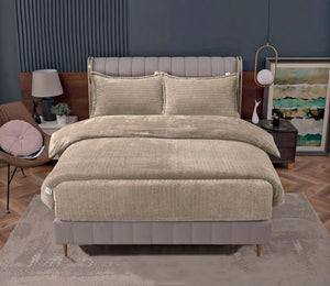 Dekbed Zonder Overtrek - Sherpa Flanel Easy Dekbed - Beige