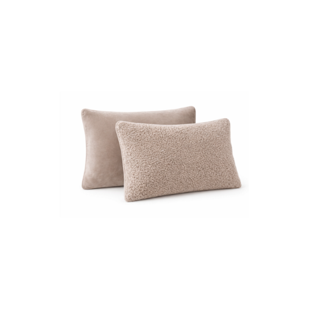 Lileo Sherpa Comfort Kussenslopen – Taupe (set van 2)