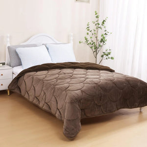 Lileo Velvet Sherpa Comfort Dekbed All Year – Coffee Brown (met instopstrook)