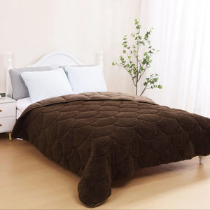 Lileo Velvet Sherpa Comfort Dekbed All Year – Coffee Brown (met instopstrook)