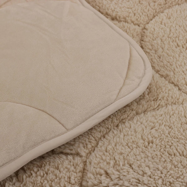 Lileo Velvet Sherpa Comfort Dekbed All Year – Sand (met instopstrook)