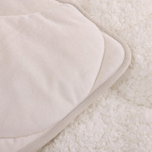 Lileo Velvet Sherpa Comfort Dekbed All Year – Pearl White (met instopstrook)