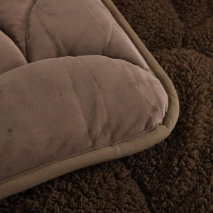 Lileo Velvet Sherpa Comfort Dekbed All Year – Coffee Brown (met instopstrook)