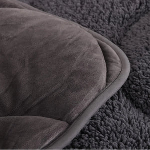 Lileo Velvet Sherpa Comfort Dekbed All Year – Grey (met instopstrook)