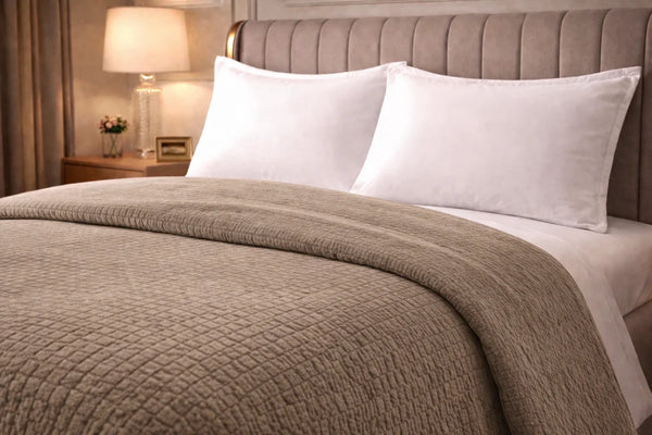 Dekbed Zonder Overtrek - Sherpa Flanel Easy Dekbed - Beige