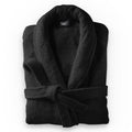 Weicher Frottee-Bademantel Schwarz