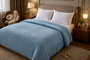 Dekbed Zonder Overtrek - Sherpa Flanel Easy Dekbed - Petrol