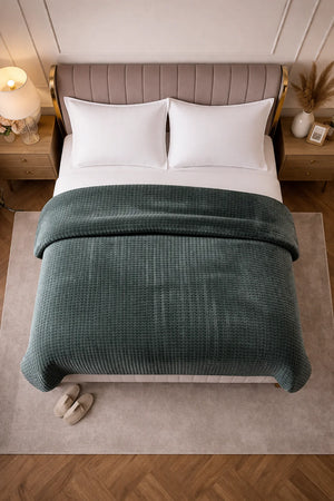 Dekbed Zonder Overtrek - Sherpa Flanel Easy Dekbed - Dark Grey