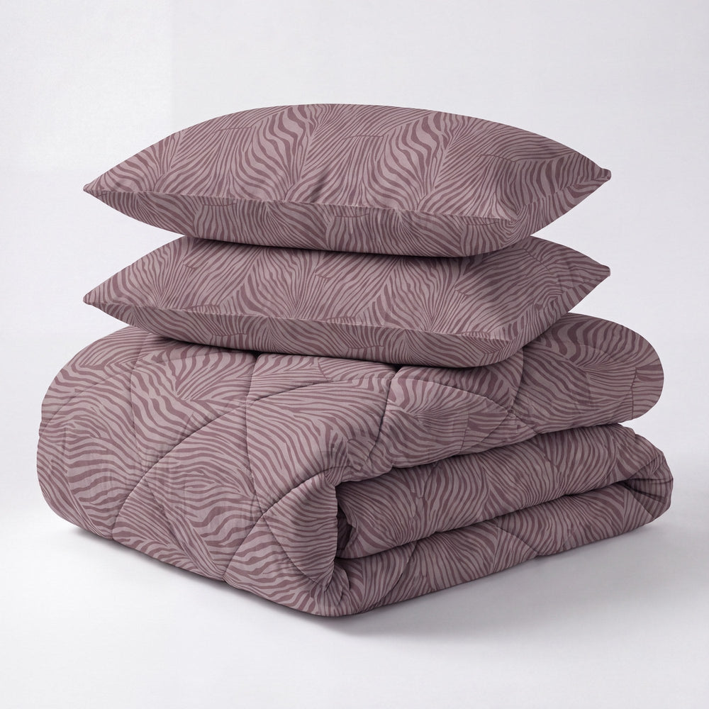 Dekbed Zonder Overtrek - Nano Printed Dekbed - Burgundy Safari