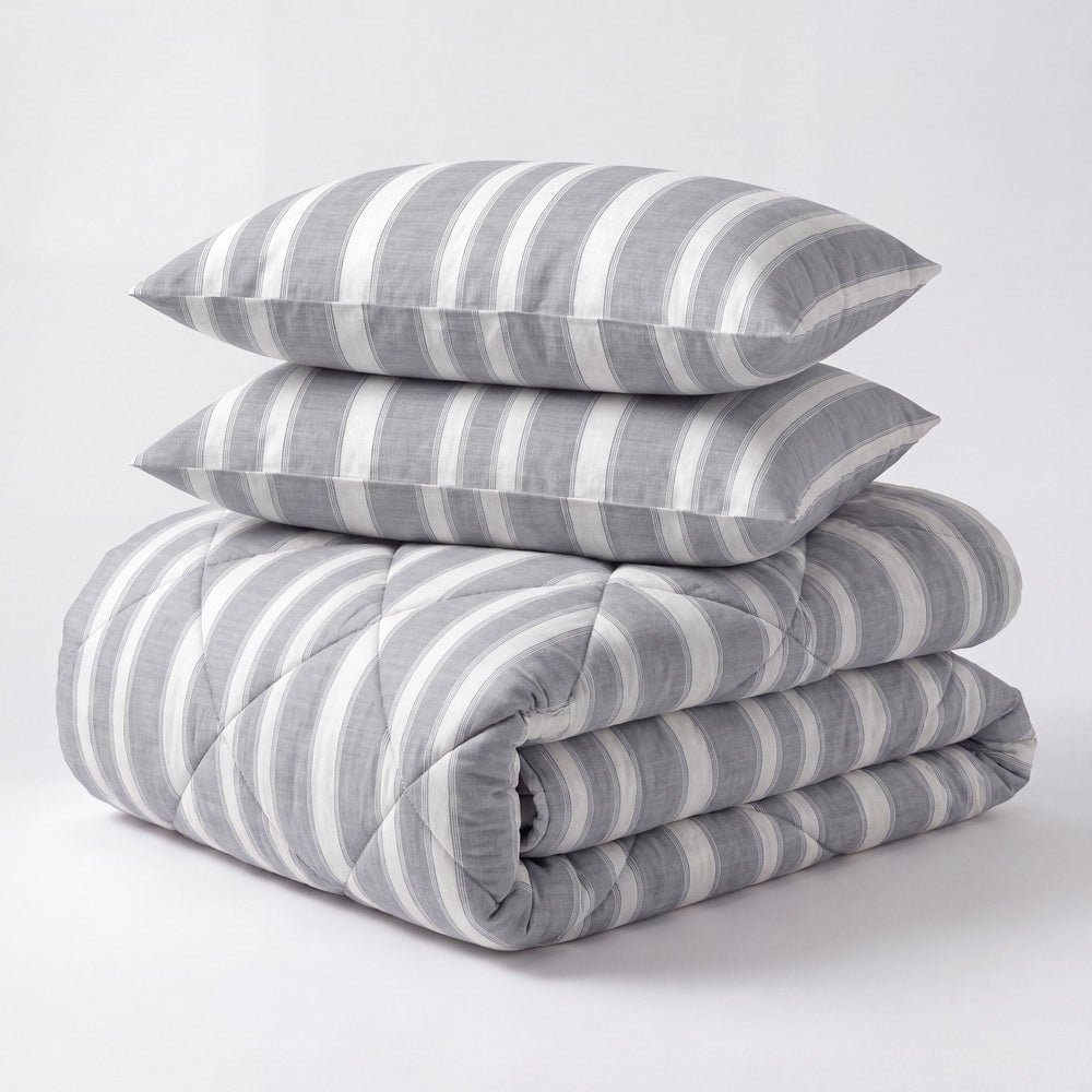 Dekbed Zonder Overtrek - Nano Printed Dekbed - Divided Grey