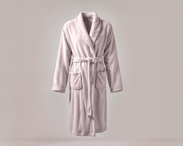 Coral Fleece Badjas Roze