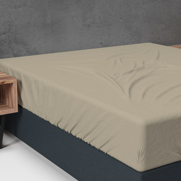 Flanel Basic Hoeslaken Taupe